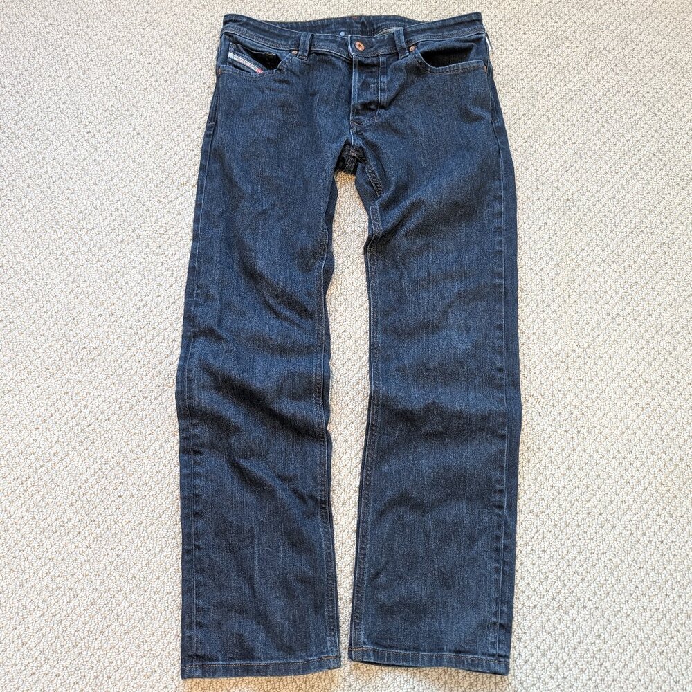 Diesel Larkee Classic Straight Leg Jeans 34x32 Dark Wash RM030 Stretch